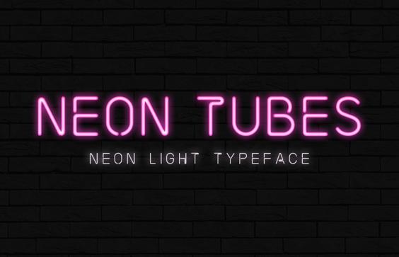 Neon Tubes - Neon Sign Font