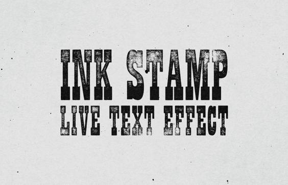 Photoshop Ink Stamp Live Text Effect