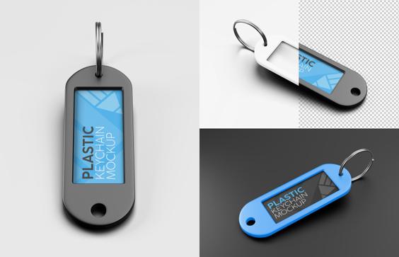 Plastic Keychain Mockup